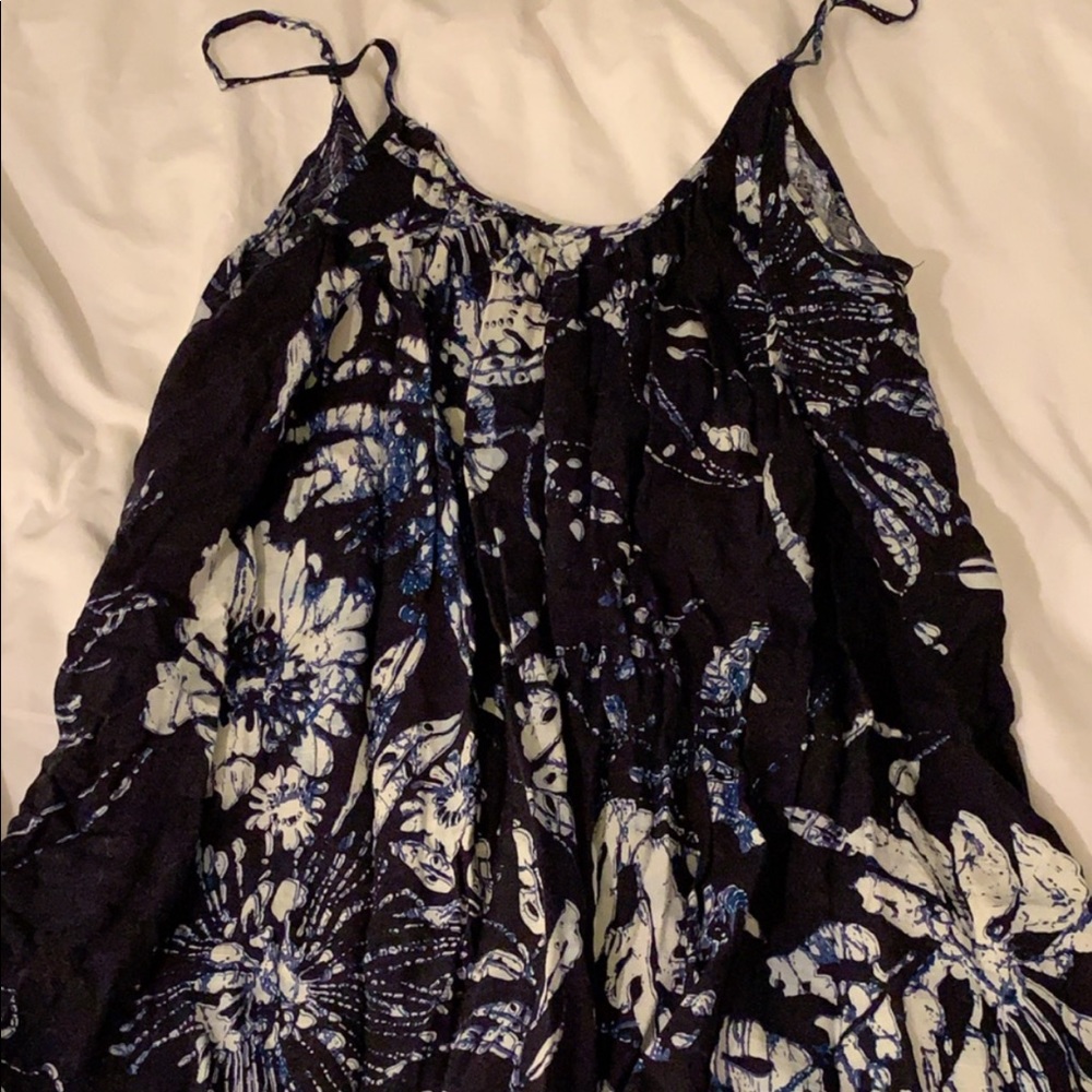 Navy Floral American Threads Tunic